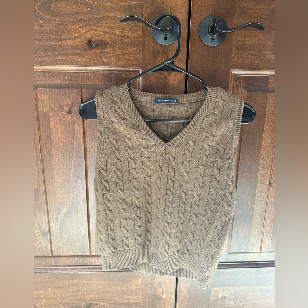 Brandy Melville Brown Sweater Vest